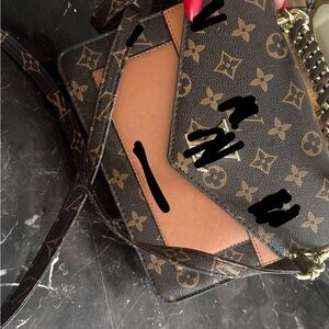 Brown and Tan Designer Women's Bag